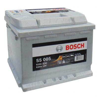 Bosch S5 Silver Plus akkumulátor, 12V 63Ah 610A, J+ EU, 0092S50050, magas